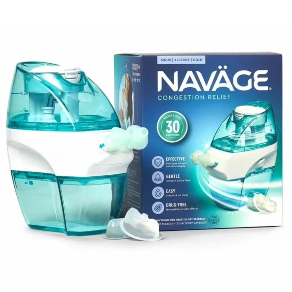 Navage Multi-User Bundle Navage Irrigation System Saline Nasal Rinse Kit New
